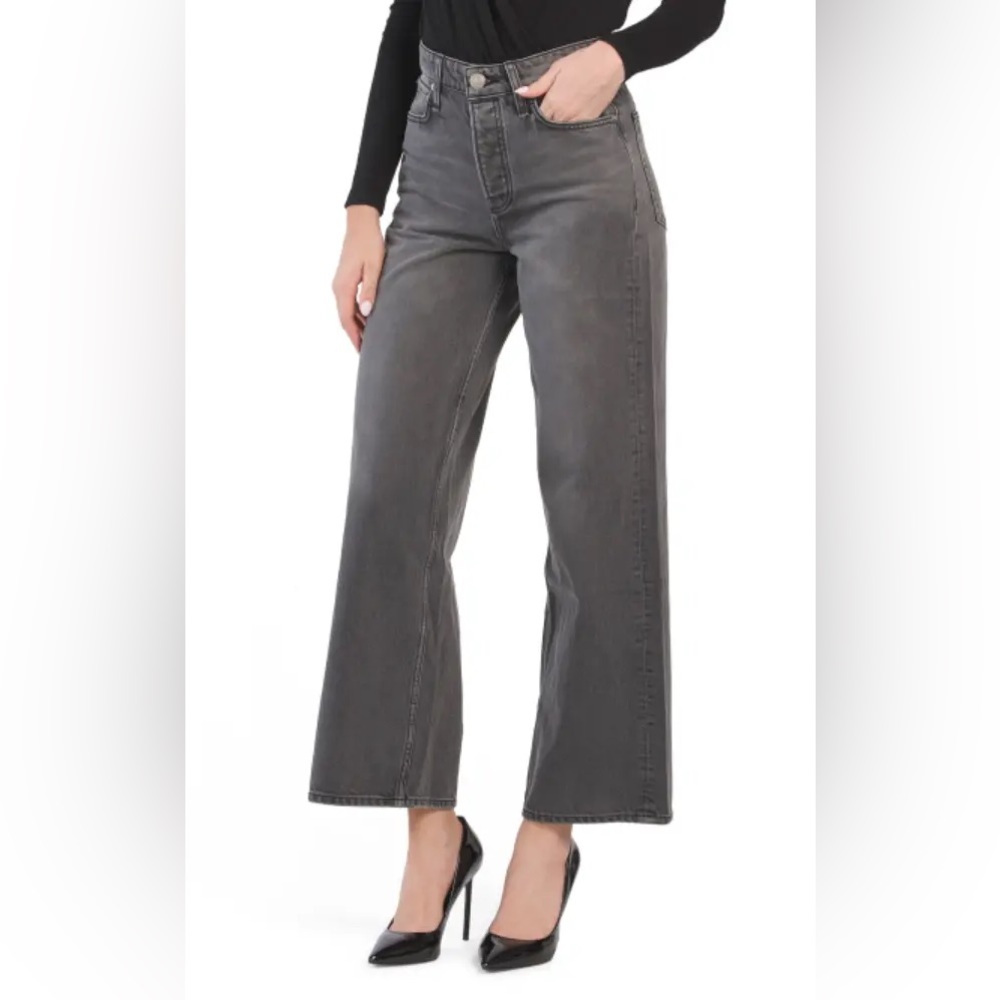 $265 RAG & BONE MAYA HIGH-RISE WIDE-LEG COTTON JEANS KAMARI WASH. SIZE 27